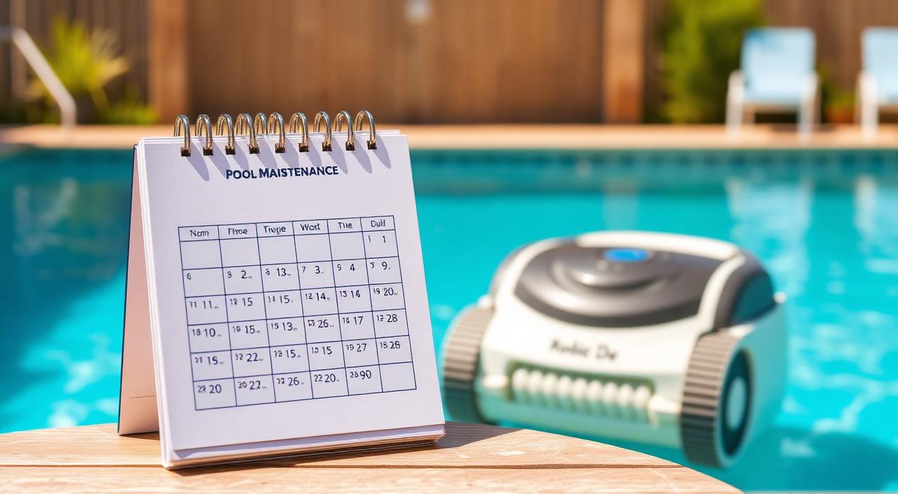 Clean residential swimming pool after professional service